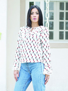 Women Blouses - 白色 - 查看 4