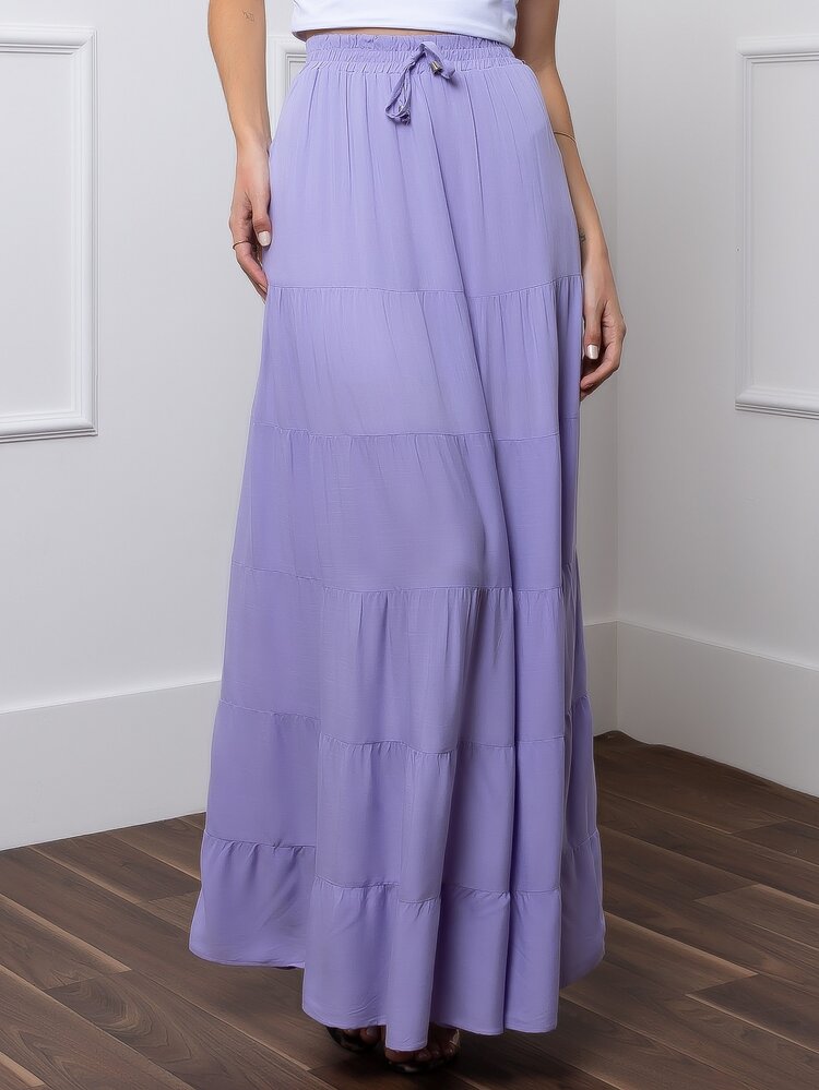 Women Skirts - Lilac Purple - View 2