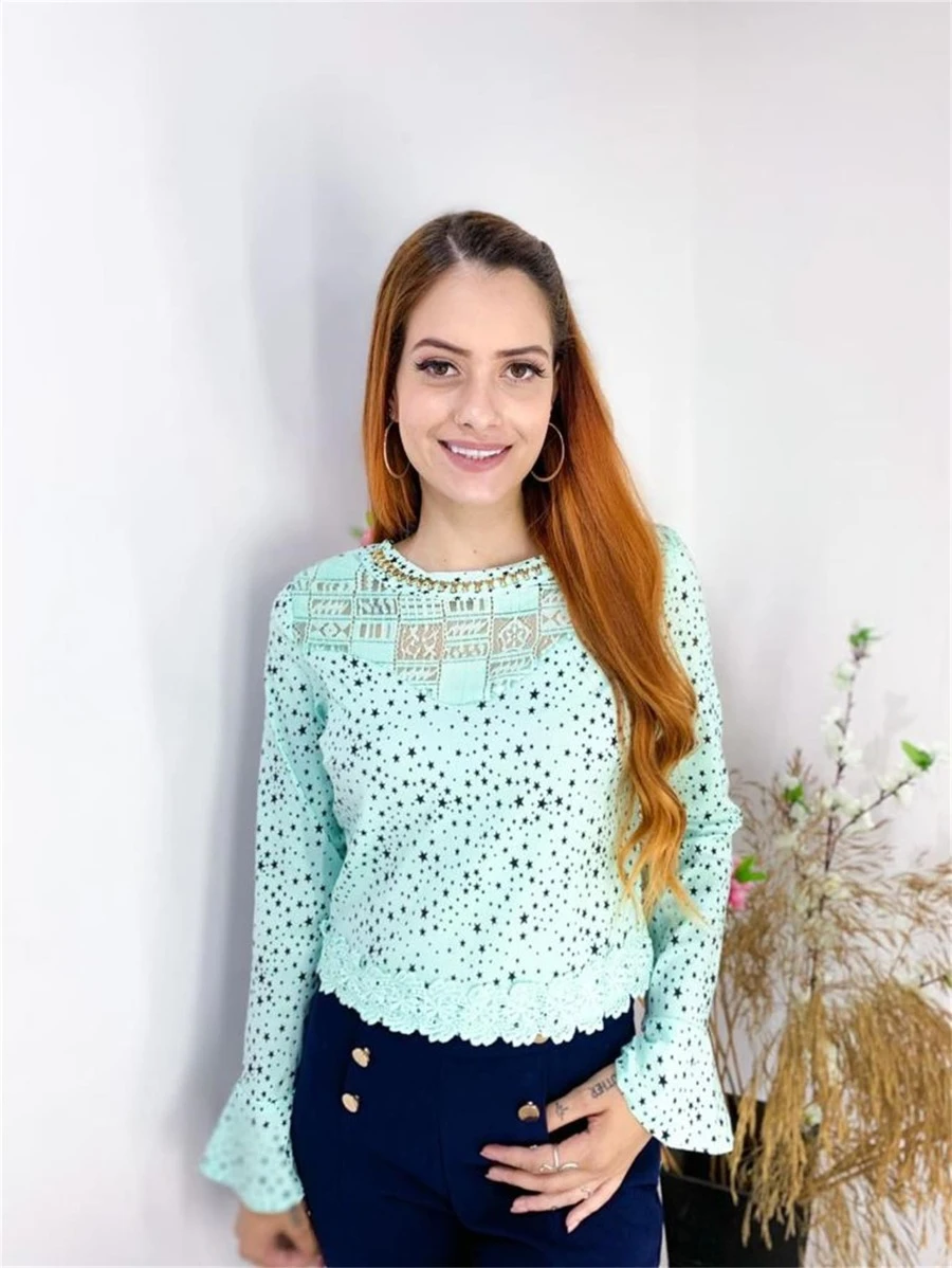 Women Blouses - 綠色 - 查看 1