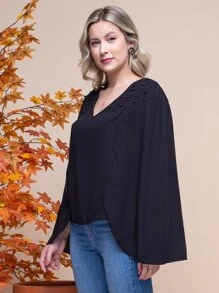 Women Blouses - 黑色 - 查看 3