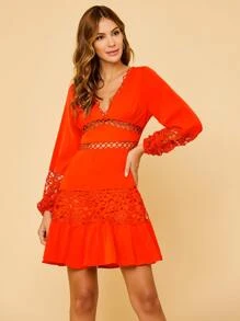 Women Dresses - 紅色 - 查看 3