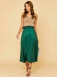 Women Skirts - Màu xanh lá cây đậm - Xem 1
