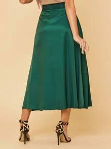 Women Skirts - Màu xanh lá cây đậm - Xem 5