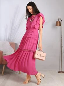 Women Dresses - Hot Pink - View 4