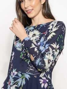 Women Blouses - Navy Blue - View 4