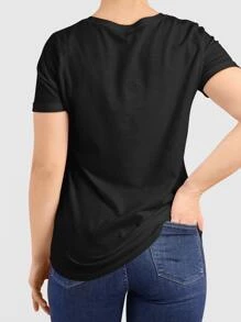 Women T-Shirts - 黑色 - 查看 2