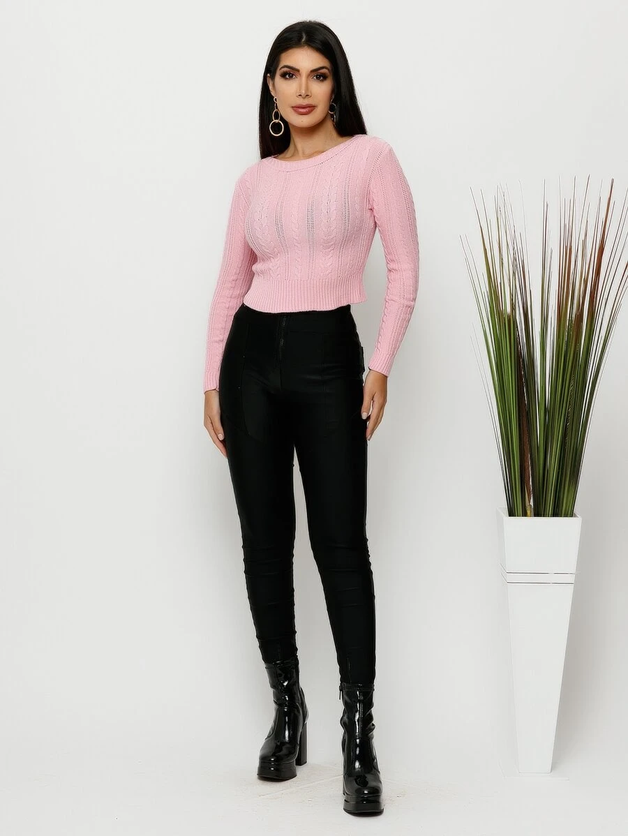 Women Sweaters - Hồng - Xem 1