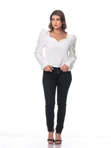 Women Blouses - 白色 - 查看 3