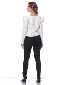 Women Blouses - 白色 - 查看 4