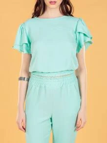 Women Two-piece Outfits - Lime Green - View 3