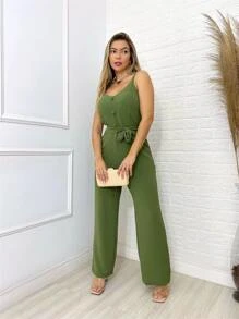 Women Jumpsuits - 墨綠色 - 查看 3