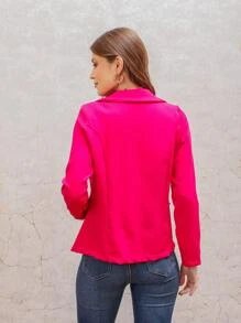 Women Blazers - Hot Pink - View 2