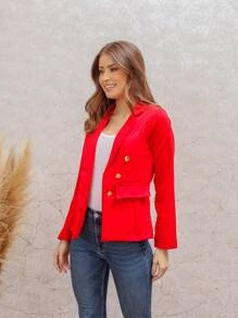 Women Blazers - 紅色 - 查看 4
