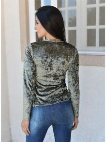 Women T-Shirts - Màu xanh lá cây đậm - Xem 3