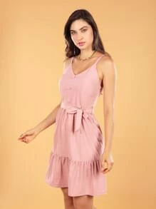 Women Dresses - 淺粉色 - 查看 2