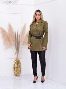 Women Blazers - 軍綠色 - 查看 2