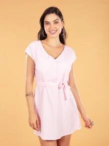 Women Dresses - 粉色 - 查看 2