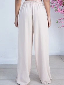 Women Pants - 米色 - 查看 2