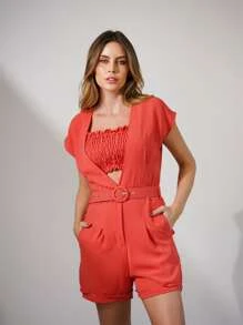 Women Two-piece Outfits - trái cam - Xem 2