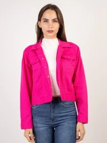 liberty moda Women Denim Jackets & Coats - 玫紅色 - 查看 5