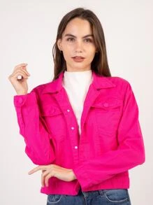 liberty moda Women Denim Jackets & Coats - 玫紅色 - 查看 3