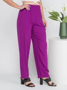 Women Pants - Màu tím - Xem 4