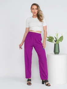 Women Pants - Màu tím - Xem 1