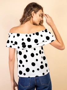 Women Blouses - 黑與白 - 查看 2