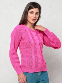 Women Sweaters - Màu hồng gỉ - Xem 3
