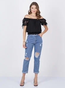 Women Blouses - màu đen - Xem 9