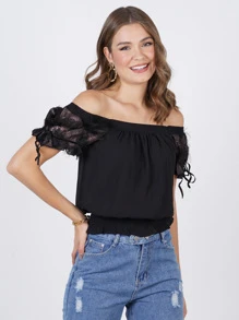 Women Blouses - màu đen - Xem 3