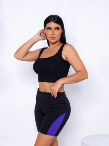 Women Leggings - 紫色 - 查看 4