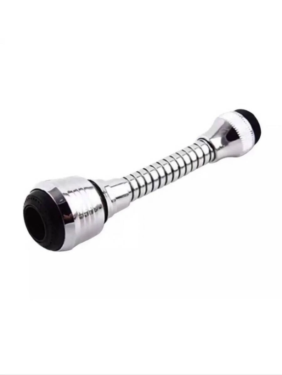 Extensor Flexível De Torneira Pia Adaptador 22 Mm E 24 Mm Chuveirinho 360º Bicas De Torneiras - Prata - Visão 1