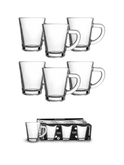 Conjunto de 6 Xícaras De Vidro Para Café Chá 70ML