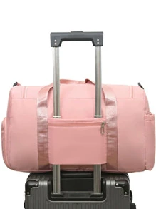 Bolsa Viagem Fitness Feminina Transversal - Coral - Visão 4