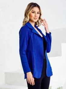 Women Blazers - 寶藍色 - 查看 5