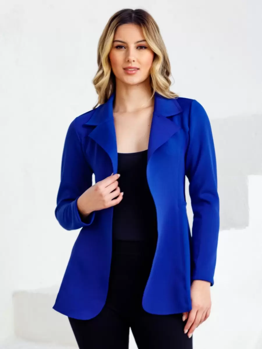 Women Blazers - 寶藍色 - 查看 1