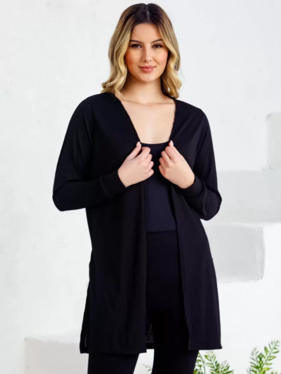 Women Coats - 黑色 - 查看 1