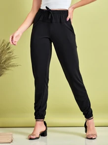 Women Sweatpants - 黑色 - 查看 5