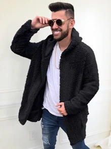 Men Coats - 黑色 - 查看 2