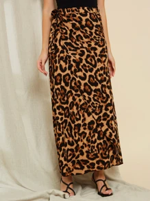 Women Skirts - 駝色 - 查看 4