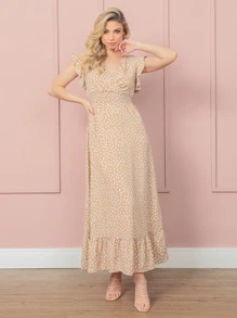 Women Dresses - 杏色 - 查看 3