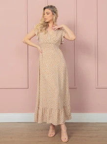 Women Dresses - 杏色 - 查看 5