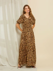 Women Dresses - 駝色 - 查看 1