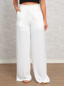 Women Pants - 白色 - 查看 5