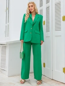 Women Suit Sets - Green - View 1