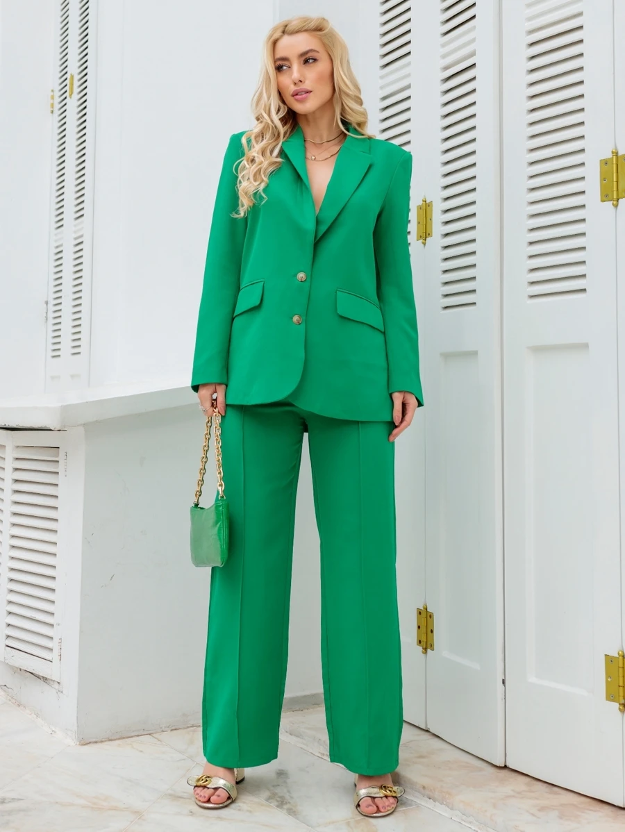 Women Suit Sets - Green - View 1