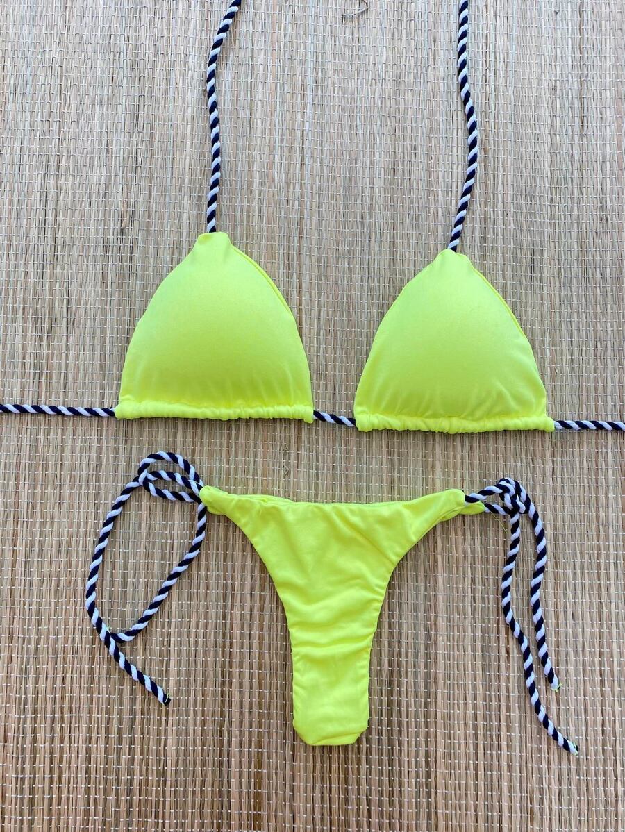 Women Bikini Sets - 青檸色 - 查看 1