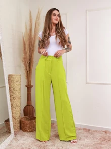 Women Pants - Màu xanh chanh - Xem 5