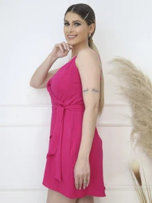 Women Dresses - 玫紅色 - 查看 3